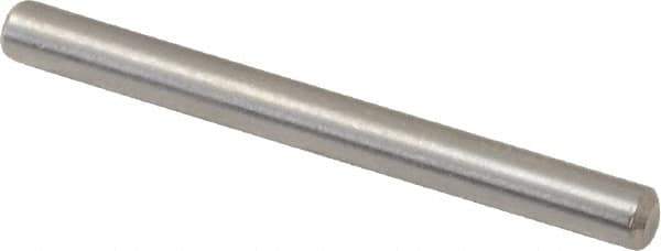 Value Collection - 3/32" Diam x 1" Pin Length 316 Stainless Steel Standard Dowel Pin - Bright Finish, 2 Beveled End - Apex Tool & Supply