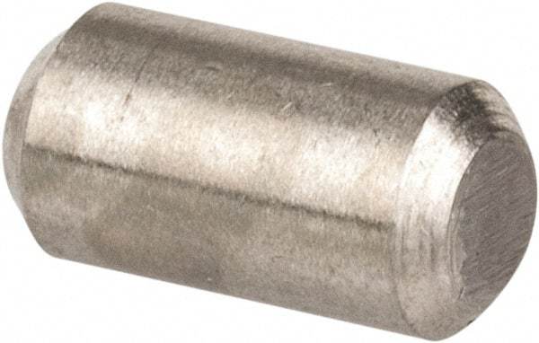 Value Collection - 1/8" Diam x 1/4" Pin Length 316 Stainless Steel Standard Dowel Pin - Bright Finish, 2 Beveled End - Apex Tool & Supply