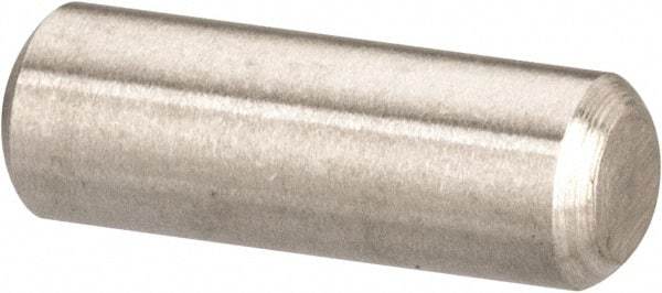 Value Collection - 1/8" Diam x 3/8" Pin Length 316 Stainless Steel Standard Dowel Pin - Bright Finish, 2 Beveled End - Apex Tool & Supply