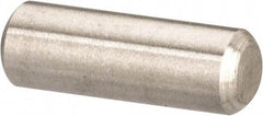 Value Collection - 1/8" Diam x 3/8" Pin Length 316 Stainless Steel Standard Dowel Pin - Bright Finish, 2 Beveled End - Apex Tool & Supply