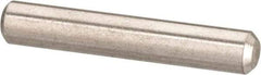 Value Collection - 1/8" Diam x 1/2" Pin Length 316 Stainless Steel Standard Dowel Pin - Bright Finish, 2 Beveled End - Apex Tool & Supply
