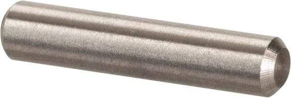 Value Collection - 1/8" Diam x 5/8" Pin Length 316 Stainless Steel Standard Dowel Pin - Bright Finish, 2 Beveled End - Apex Tool & Supply