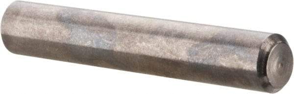 Value Collection - 1/8" Diam x 3/4" Pin Length 316 Stainless Steel Standard Dowel Pin - Bright Finish, 2 Beveled End - Apex Tool & Supply