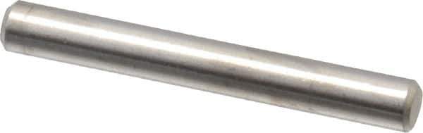 Value Collection - 1/8" Diam x 1" Pin Length 316 Stainless Steel Standard Dowel Pin - Bright Finish, 2 Beveled End - Apex Tool & Supply