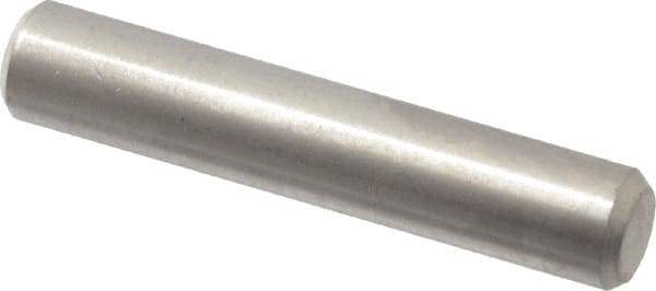 Value Collection - 3/16" Diam x 1" Pin Length 316 Stainless Steel Standard Dowel Pin - Bright Finish, 2 Beveled End - Apex Tool & Supply