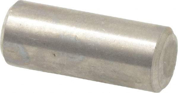 Value Collection - 1/4" Diam x 5/8" Pin Length 316 Stainless Steel Standard Dowel Pin - Bright Finish, 2 Beveled End - Apex Tool & Supply