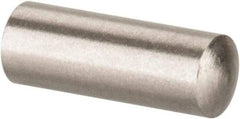 Value Collection - 3mm Diam x 8mm Pin Length 316 Stainless Steel Standard Dowel Pin - Bright Finish, 1 Rounded End - Apex Tool & Supply
