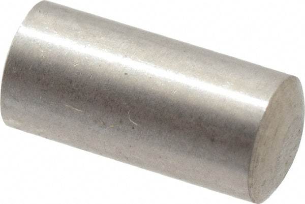 Value Collection - 4mm Diam x 8mm Pin Length 316 Stainless Steel Standard Dowel Pin - Bright Finish, 1 Rounded End - Apex Tool & Supply