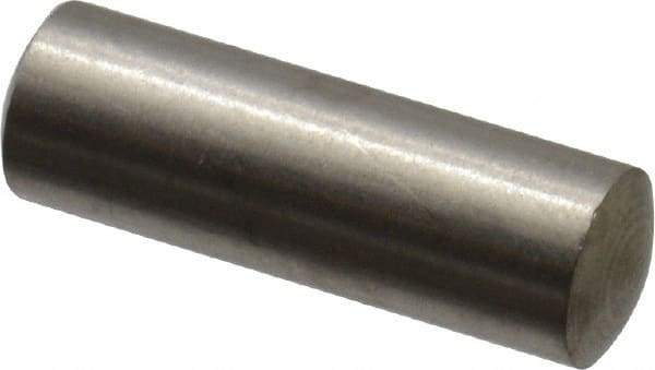 Value Collection - 4mm Diam x 12mm Pin Length 316 Stainless Steel Standard Dowel Pin - Bright Finish, 1 Rounded End - Apex Tool & Supply