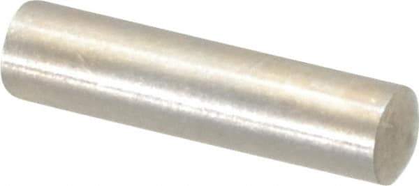 Value Collection - 4mm Diam x 16mm Pin Length 316 Stainless Steel Standard Dowel Pin - Bright Finish, 1 Rounded End - Apex Tool & Supply