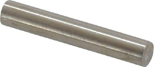 Value Collection - 4mm Diam x 24mm Pin Length 316 Stainless Steel Standard Dowel Pin - Bright Finish, 1 Rounded End - Apex Tool & Supply
