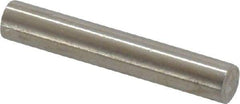 Value Collection - 4mm Diam x 24mm Pin Length 316 Stainless Steel Standard Dowel Pin - Bright Finish, 1 Rounded End - Apex Tool & Supply