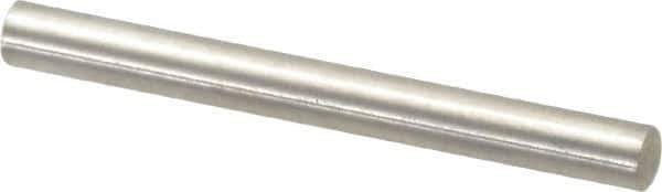 Value Collection - 4mm Diam x 40mm Pin Length 316 Stainless Steel Standard Dowel Pin - Bright Finish, 1 Rounded End - Apex Tool & Supply