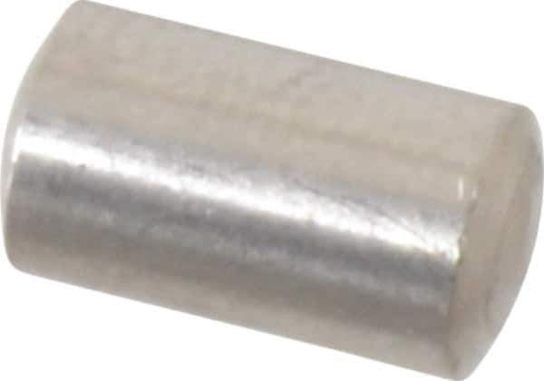 Value Collection - 5mm Diam x 8mm Pin Length 316 Stainless Steel Standard Dowel Pin - Bright Finish, 1 Rounded End - Apex Tool & Supply