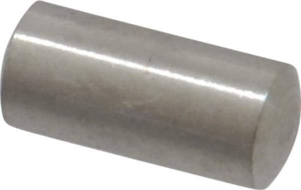 Value Collection - 5mm Diam x 10mm Pin Length 316 Stainless Steel Standard Dowel Pin - Bright Finish, 1 Rounded End - Apex Tool & Supply