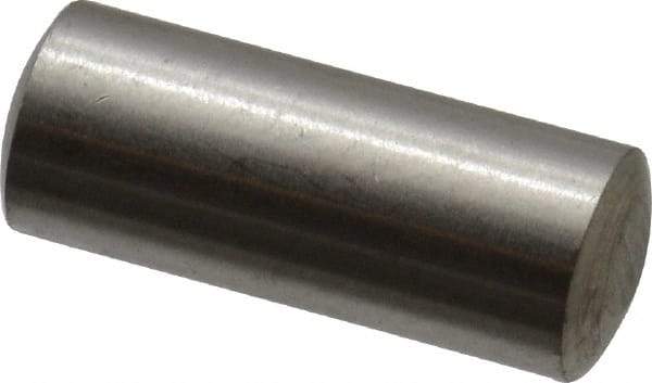 Value Collection - 5mm Diam x 12mm Pin Length 316 Stainless Steel Standard Dowel Pin - Bright Finish, 1 Rounded End - Apex Tool & Supply