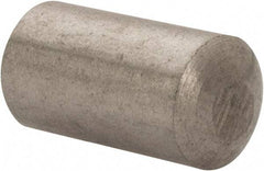 Value Collection - 6mm Diam x 10mm Pin Length 316 Stainless Steel Standard Dowel Pin - Bright Finish, 1 Rounded End - Apex Tool & Supply