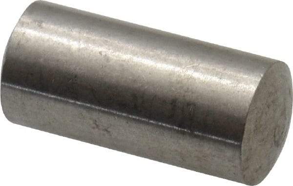 Value Collection - 6mm Diam x 12mm Pin Length 316 Stainless Steel Standard Dowel Pin - Bright Finish, 1 Rounded End - Apex Tool & Supply