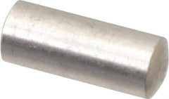 Value Collection - 6mm Diam x 14mm Pin Length 316 Stainless Steel Standard Dowel Pin - Bright Finish, 1 Rounded End - Apex Tool & Supply
