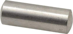 Value Collection - 6mm Diam x 16mm Pin Length 316 Stainless Steel Standard Dowel Pin - Bright Finish, 1 Rounded End - Apex Tool & Supply