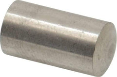 Value Collection - 8mm Diam x 14mm Pin Length 316 Stainless Steel Standard Dowel Pin - Bright Finish, 1 Rounded End - Apex Tool & Supply