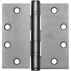 Stanley - 4" Long x 4-1/2" Wide Grade 1 Brass Full Mortise Ball Bearing Commercial Hinge - Apex Tool & Supply