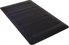 PRO-SAFE - 5' Long x 3' Wide, Dry Environment, Anti-Fatigue Matting - Black, Vinyl with Vinyl Sponge Base, Beveled on 4 Sides - Apex Tool & Supply