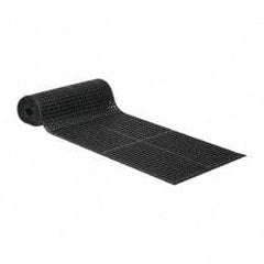 PRO-SAFE - 20' Long x 3' Wide, Dry/Wet Environment, Anti-Fatigue Matting - Black, Natural Rubber with Rubber Base - Apex Tool & Supply