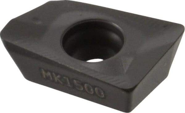 Seco - XOMX120408 ME08 Grade MK1500 Carbide Milling Insert - TiCN/Al2O3 Finish, 0.163" Thick, 0.031" Corner Radius - Apex Tool & Supply