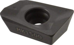 Seco - XOMX120408 ME08 Grade MK1500 Carbide Milling Insert - TiCN/Al2O3 Finish, 0.163" Thick, 0.031" Corner Radius - Apex Tool & Supply