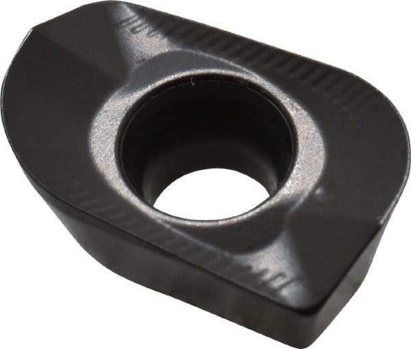 Seco - XOMX120440 ME08 Grade MP2500 Carbide Milling Insert - TiCN/Al2O3 Finish, 0.163" Thick, 0.157" Corner Radius - Apex Tool & Supply