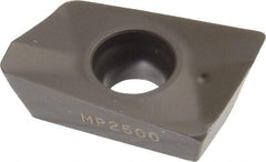 Seco - XOMX180608 M14 Grade MP2500 Carbide Milling Insert - TiCN/Al2O3 Finish, 1/4" Thick, 0.031" Corner Radius - Apex Tool & Supply
