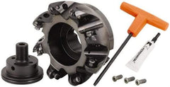 Kennametal - 8" Cut Diam, 12.7mm Max Depth, 2-1/2" Arbor Hole, 8 Inserts, RCGT 86... Insert Style, Indexable Copy Face Mill - BMD800 Cutter Style, 8,500 Max RPM, 2-1/2 High, Series KSRM - Apex Tool & Supply