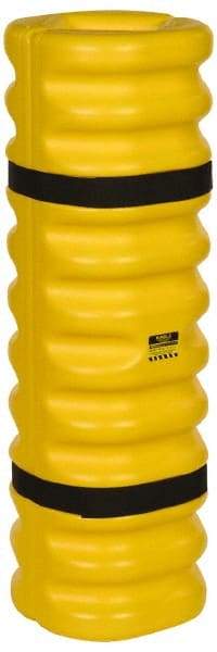 Eagle - 13" Wide x 13" Deep x 42" High, High Density Polyethylene Column Protector - Fits 4 to 6" Columns, Yellow - Apex Tool & Supply