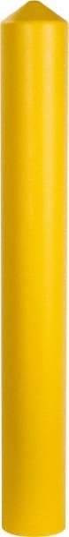 Eagle - 7-1/4" Wide x 7-1/4" Deep x 56" High, 6" Bollard Cover - Yellow, High Density Polyethylene, 6 Lb, Smooth Surface - Apex Tool & Supply