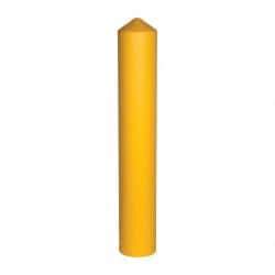 Eagle - 9-1/2" Wide x 9-1/2" Deep x 57" High, 8" Bollard Cover - Yellow, High Density Polyethylene, 8 Lb, Smooth Surface - Apex Tool & Supply