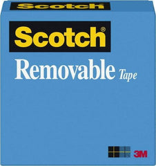 3M - 3/4" x 72 Yd Translucent Rubber Adhesive Transparent Tape - PVC Film Backing, 2.3 mil Thick - Apex Tool & Supply