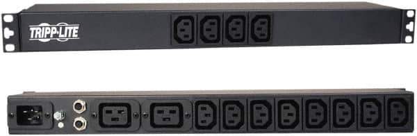 Tripp-Lite - 14 Outlets, 100/240 Volts, 20 Amps, 15' Cord, Power Outlet Strip - Rack Mount, C13/C19 NEMA Configuration, 19" Strip - Apex Tool & Supply
