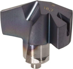 Iscar - Series ICM, 0.736" Diam Grade IC908 140° Replaceable Drill Tip - Carbide, TiAlN Finish, 18 Seat Size, Through Coolant - Apex Tool & Supply