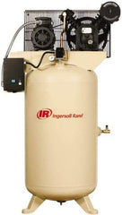 Ingersoll-Rand - 5 hp, 80 Gal Stationary Electric Vertical Air Compressor - Three Phase, 175 Max psi, 14 CFM, 460 Volt - Apex Tool & Supply