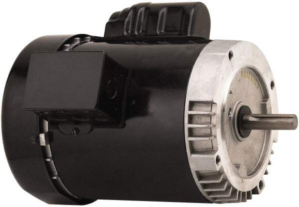 US Motors - 1 Max hp, 1,140 Max RPM, Single Cap Start-Cap Run Electric AC DC Motor - 115/208-230 V Input, Single Phase, 56C Frame, 5/8" Shaft Diam, C-Face Mount, ODP Enclosure - Apex Tool & Supply