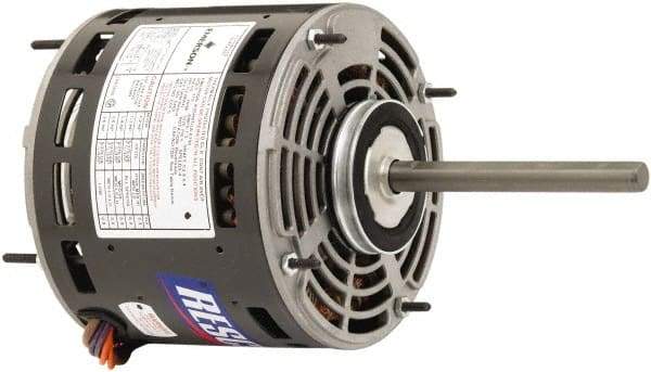 US Motors - 1/3 Max hp, 1,075 Max RPM, Permanent Split Cap Electric AC DC Motor - 208-230 V Input, Single Phase, 48Y Frame, 1/2" Shaft Diam, Stud Mount, TEAO Enclosure - Apex Tool & Supply