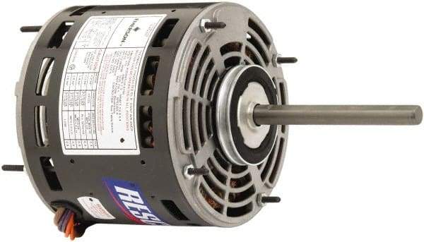 US Motors - 1/3 Max hp, 825 Max RPM, Permanent Split Cap Electric AC DC Motor - 208-230 V Input, Single Phase, 48Y Frame, 1/2" Shaft Diam, Stud Mount, TEAO Enclosure - Apex Tool & Supply