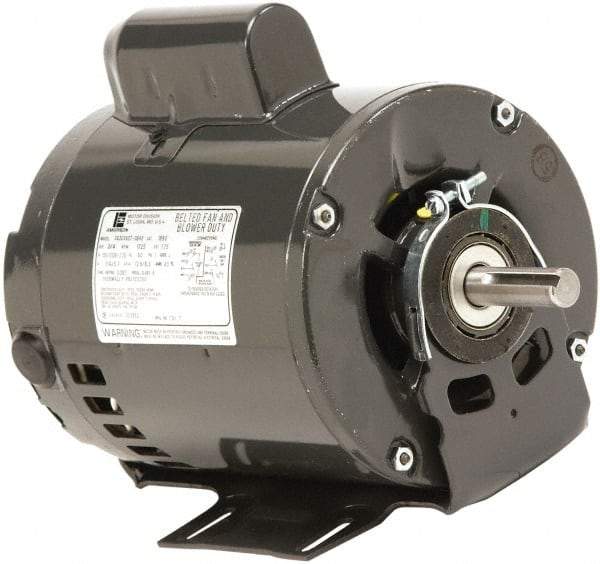 US Motors - 1-1/2 Max hp, 1,800 Max RPM, Single Cap Start Electric AC DC Motor - 115/208-230 V Input, Single Phase, 145T Frame, 7/8" Shaft Diam, Cradle Mount, ODP Enclosure - Apex Tool & Supply