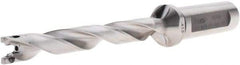 Iscar - 0.414" to 0.43" Diam, 8xD, 3.31" Max Depth, 0.63" Shank Diam, 5.84" OAL, Replaceable-Tip Drill - FCP, ICK, ICK-2M, ICM, ICN, ICP, iCP-2M Insert, 10 Seat Size, 40703126 Toolholder, Series SumoCham - Apex Tool & Supply