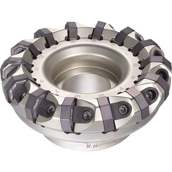 Iscar - 112mm Cut Diam, 32mm Arbor Hole, 5.5mm Max Depth of Cut, 45° Indexable Chamfer & Angle Face Mill - 14 Inserts, ONH.. Insert, Right Hand Cut, 14 Flutes, Series 16Mill - Apex Tool & Supply