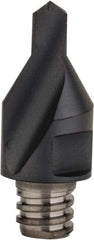 Iscar - MM ECS Grade IC908 Carbide Center Drill Milling Tip Insert - TiAlN Finish, 1 Flute, 4.12mm Cutting Diam, 19mm Extension - Apex Tool & Supply