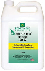 Renewable Lubricants - 1 Gal Bottle, ISO 22, Air Tool Oil - -40°F to 420°, 22.4 Viscosity (cSt) at 40°C, 4.9 Viscosity (cSt) at 100°C, Series Bio-Air - Apex Tool & Supply