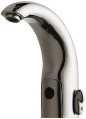 Chicago Faucets - Polished Chrome Plated Electronic User Adjustable Temperature Control Mixer Sensor Faucet - Powered by 6 Volt Lithium CRP2 Battery (Included), Contemporary Spout, 4 to 8" Mounting Centers - Apex Tool & Supply