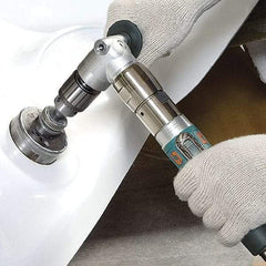 Dynabrade - 1/2" Keyed Chuck - Right Angle Handle, 850 RPM, 1 hp, 90 psi - Apex Tool & Supply